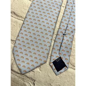 NWOT Vineyard Vines Tie Rainbow Blue Spring Pride Pastel Silk Mens A295